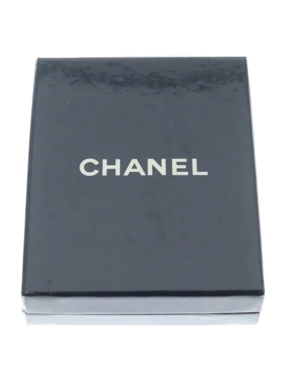Chanel Cambon Chain Long Necklace Logo Plate Gold Plated